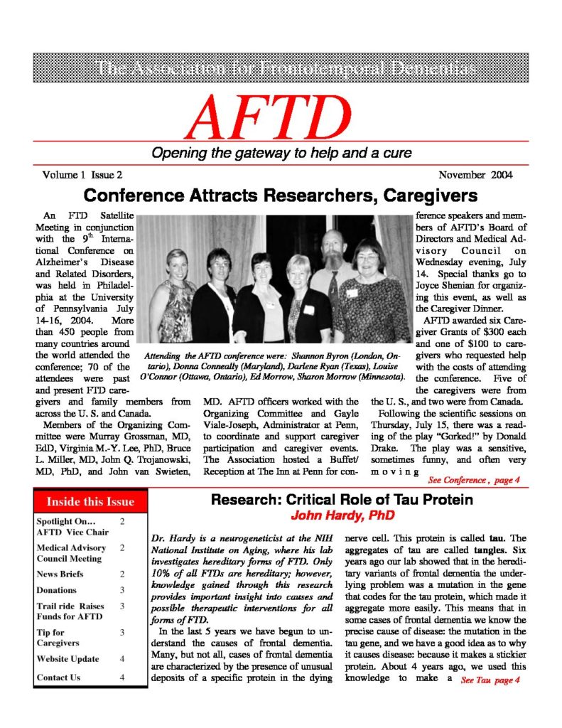 AFTD News Fall 2004