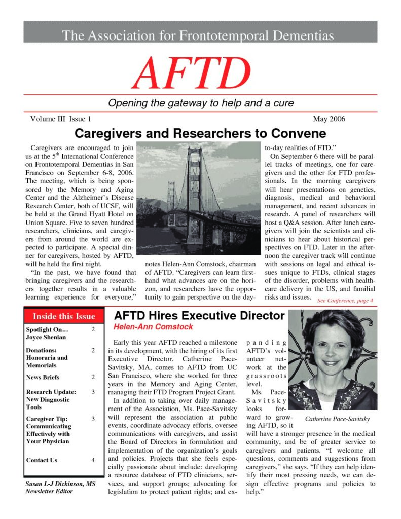 AFTD News Spring 2006