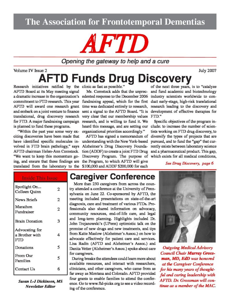 AFTD News Summer 2007
