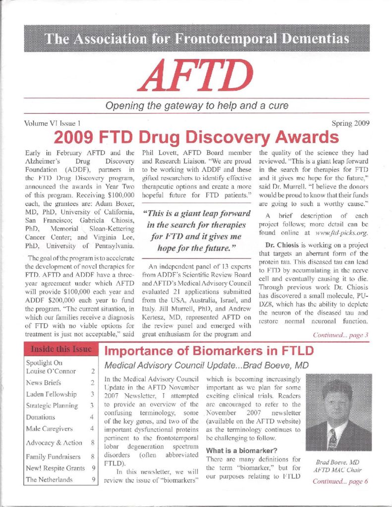 AFTD News Spring 2009