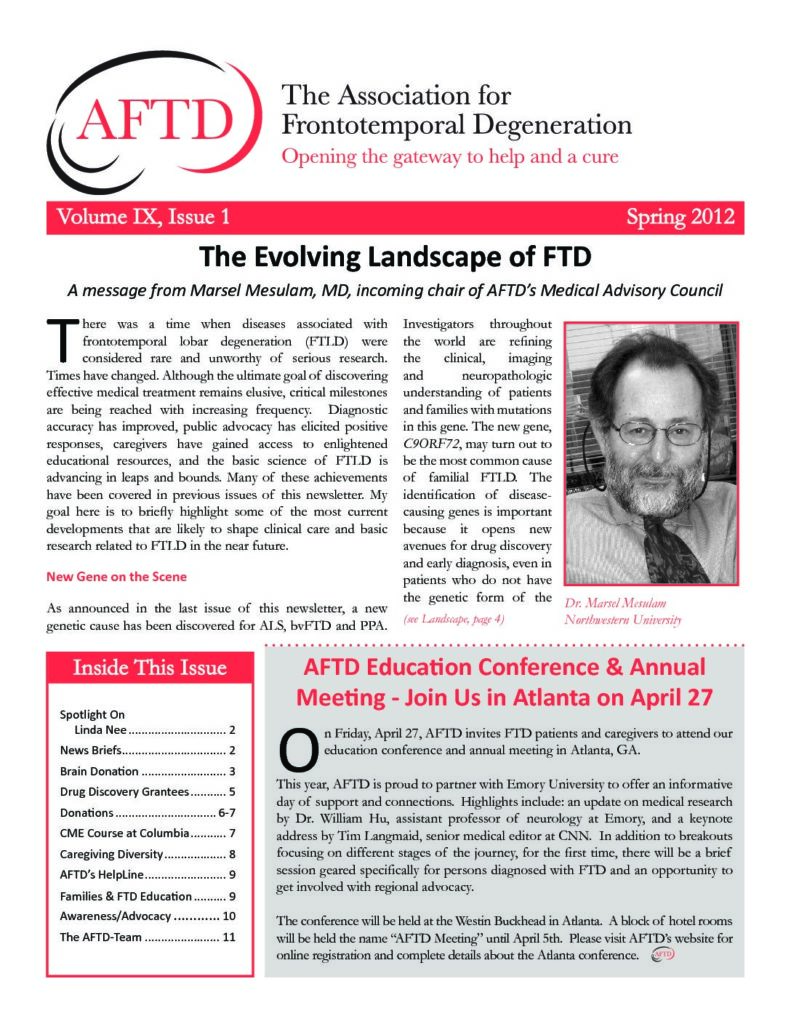 AFTD News Frühjahr 2012 AFTD News Spring 2012