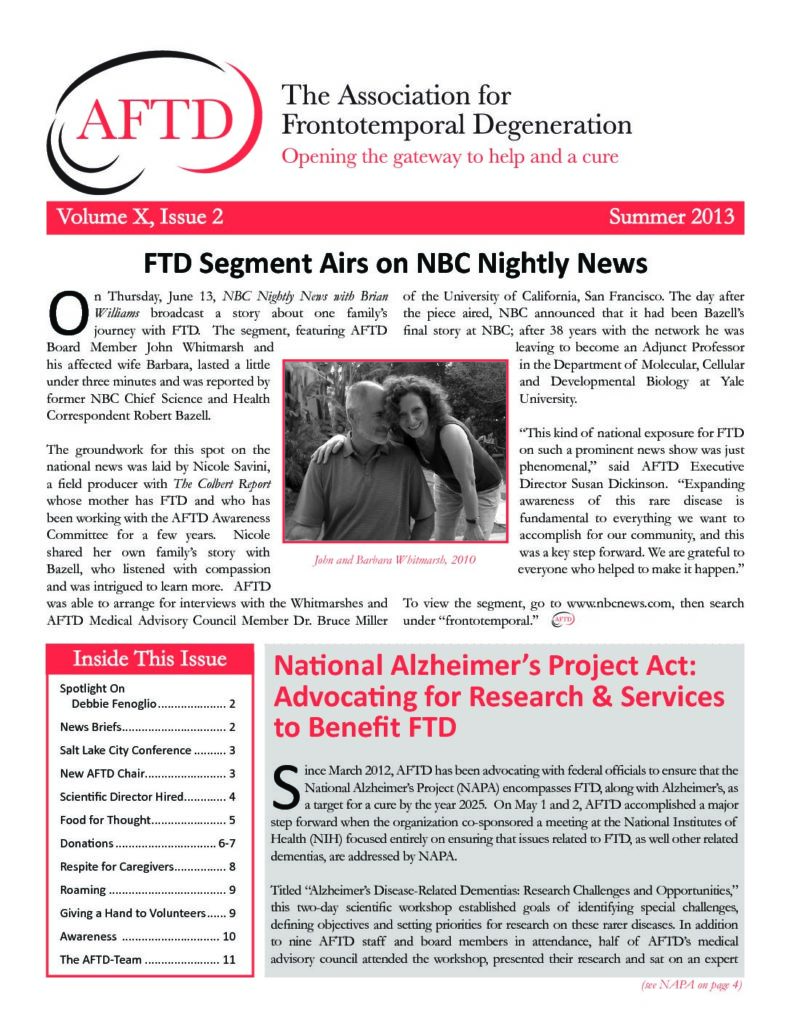AFTD News Summer 2013