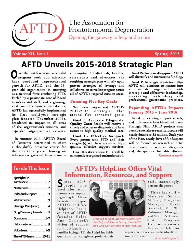 AFTD News Spring 2015