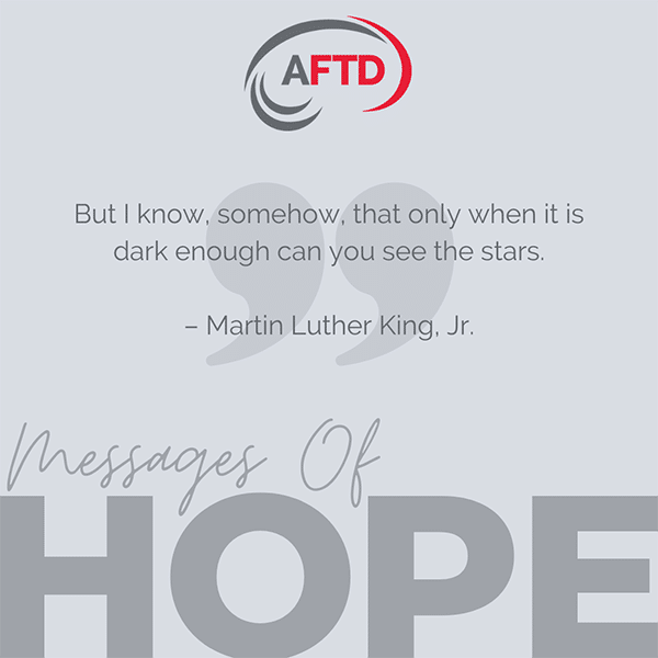 But I know, somehow, that only when it is dark enough can you see the stars. Martin Luther King, Jr.