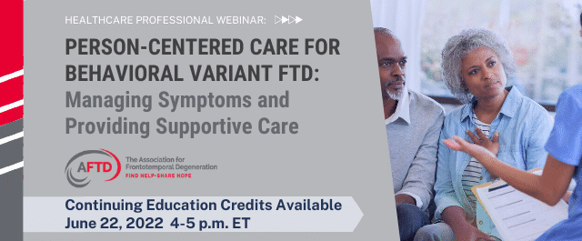 June 2022 AFTD Webinar promotional image