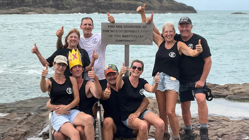 Matt Follows, supported by a team of friends and loved ones, managed to hike to the northernmost point of Australia despite Follows's corticobasal syndrome diagnosis