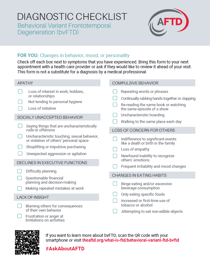 Behavioral Variant FTD (bvFTD)