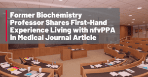 Former biochemistry professor Joanne T. Douglas, PhD, wrote about her experiences with nfvPPA in a recently published research paper.