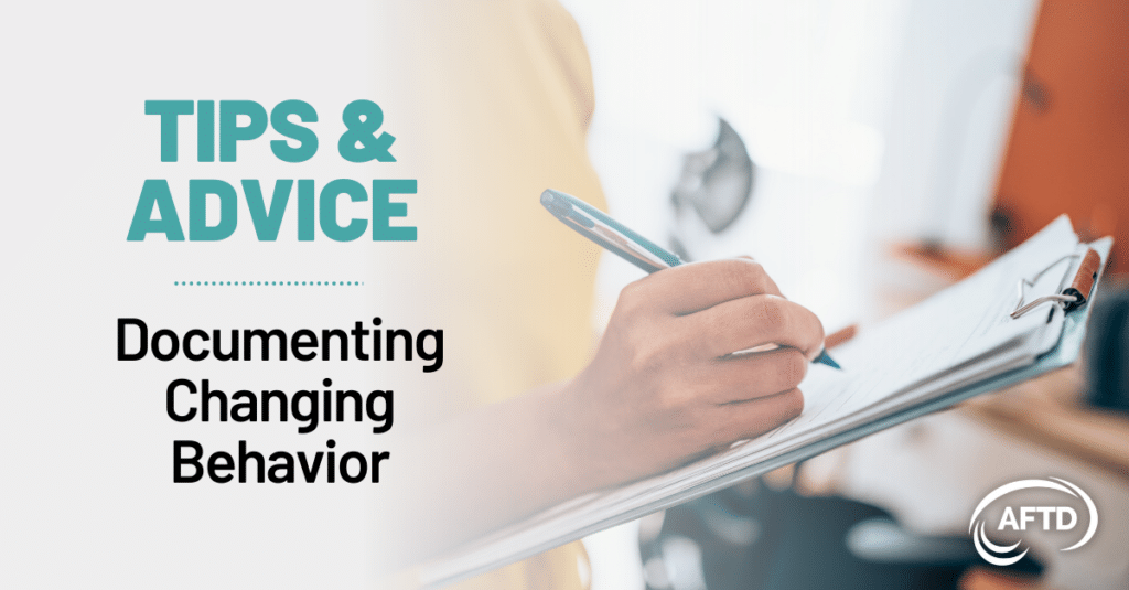 tips and advice documenting changing behaviors image