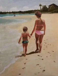 Kahana Beach painting by Tom Christian
