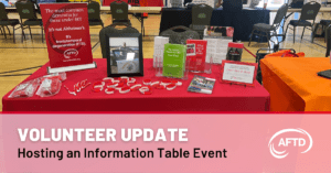 Graphic: Volunteer update - hosting an information table event