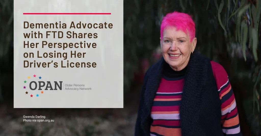 Graphic: Dementia Advocate with FTD Shares Her Perspective on Losing Her Driver's License