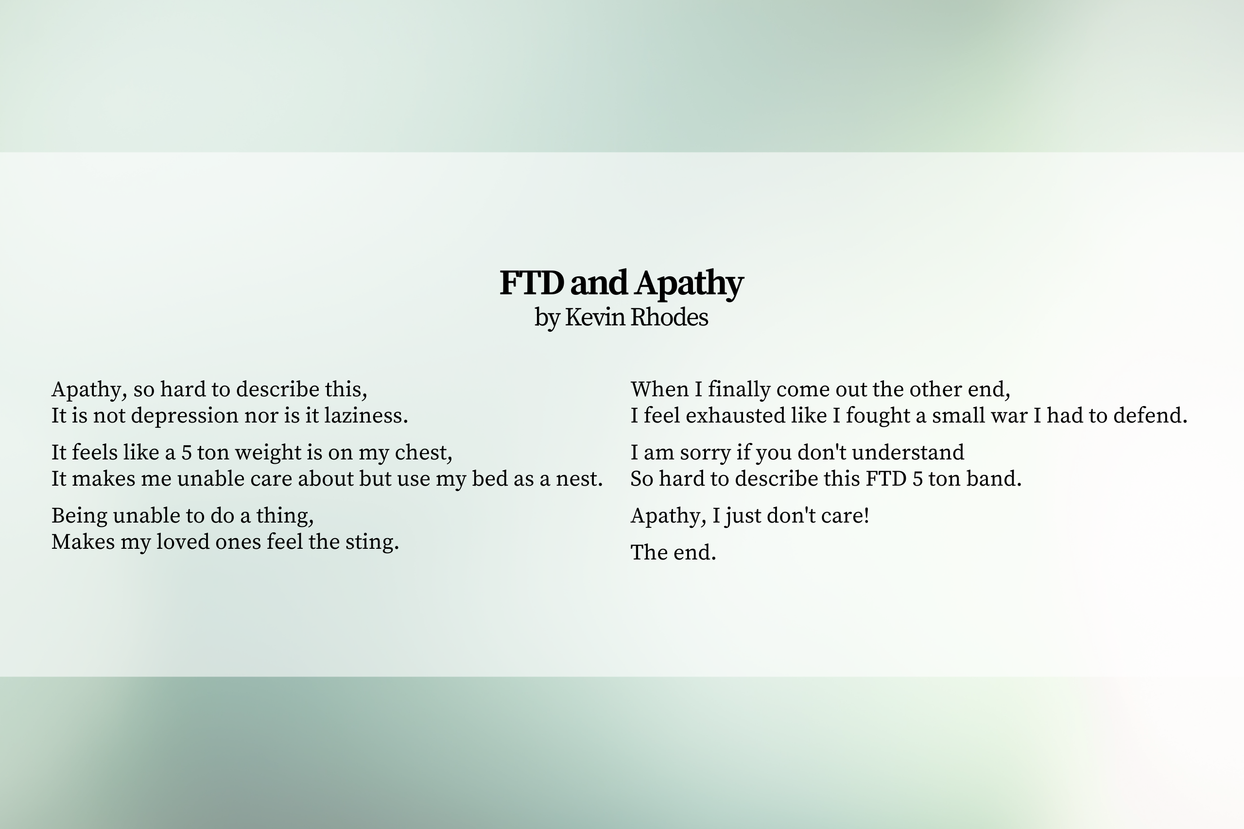 FTD and Apathy