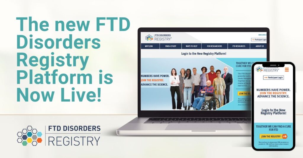 Graphic: The new FTD Disorders Registry Platform is Now Live