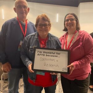 (L to R): Donald, Nancy, and Michele at AFTD’s 2024 Education Conference