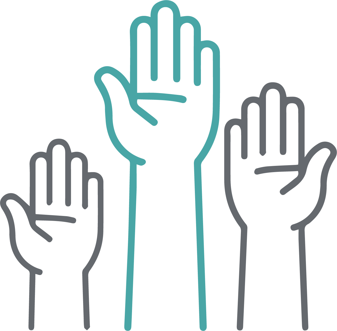 Hands raised