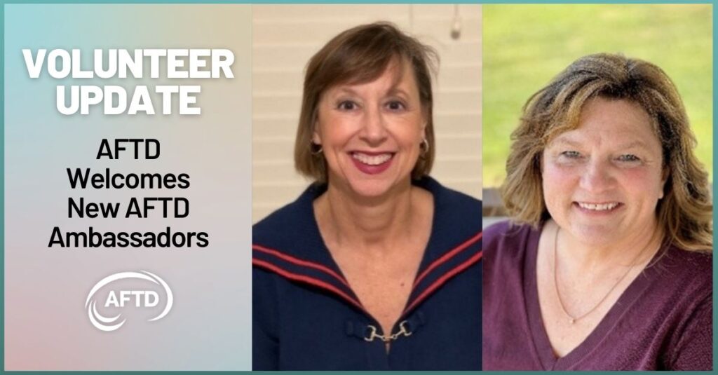 New Ambassadors who volunteer through AFTD